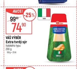 Váš Výběr Extra tvrdý sýr italského typu