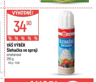 Váš Výběr Šlehačka ve spreji smetanová