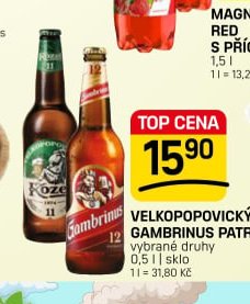 VELKOPOPOVICKÝ KOZEL 11 | GAMBRINUS PATRON 12