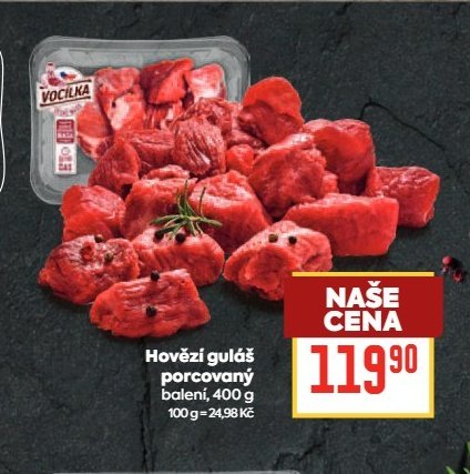 Hovězí guláš porcovaný