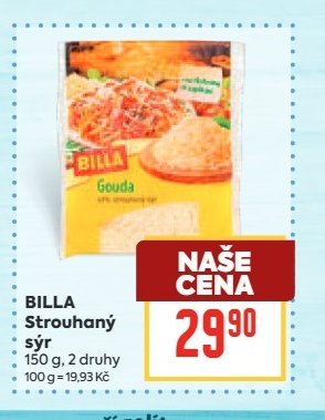 BILLA Strouhaný sýr 150 g