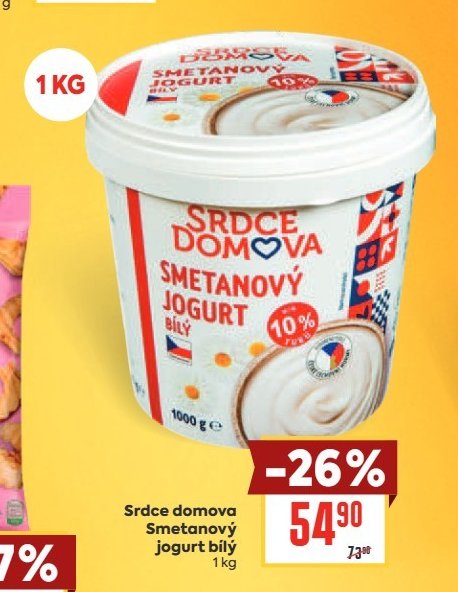 Srdce domova Smetanový jogurt bílý 1 kg