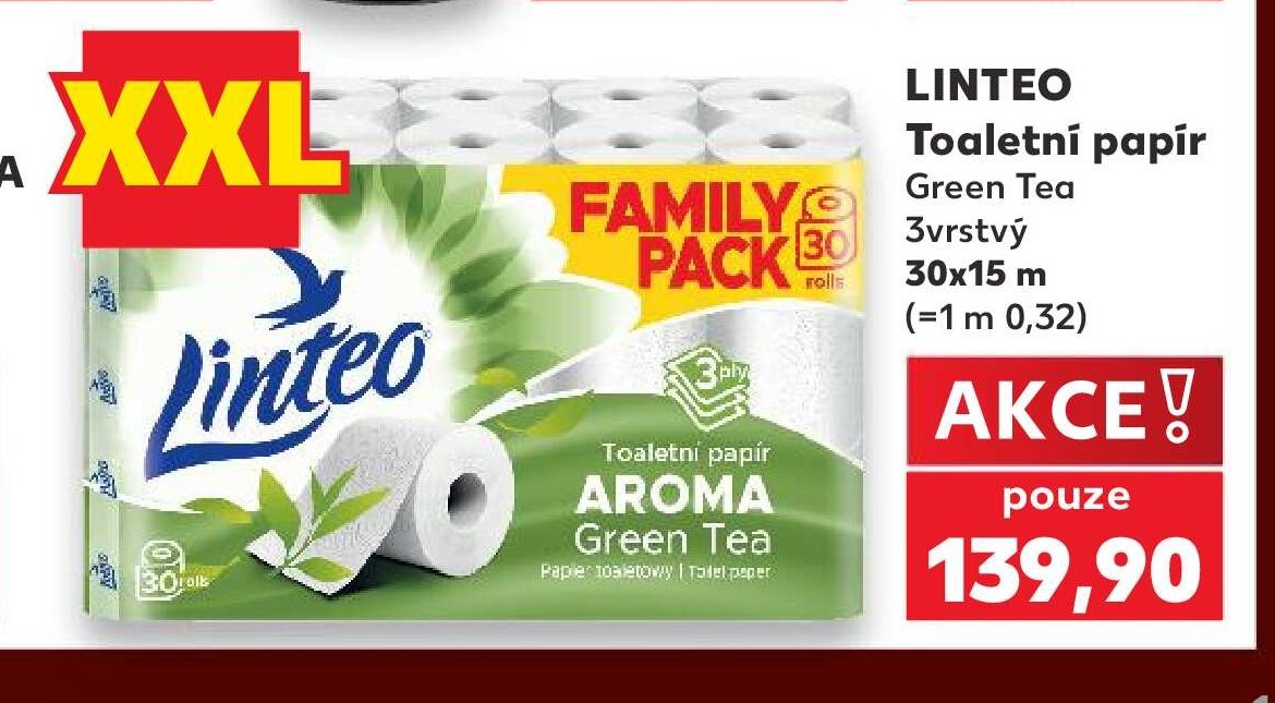 LINTEO Toaletní papír Green Tea