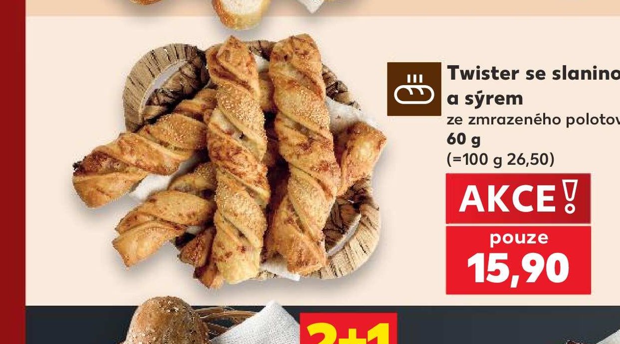 Twister se slaninou a sýrem