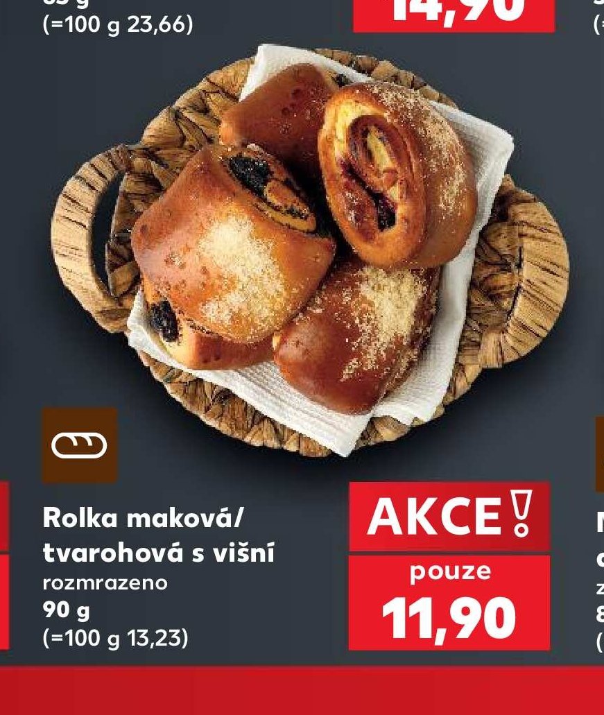 Rolka maková / tvarohová s višní