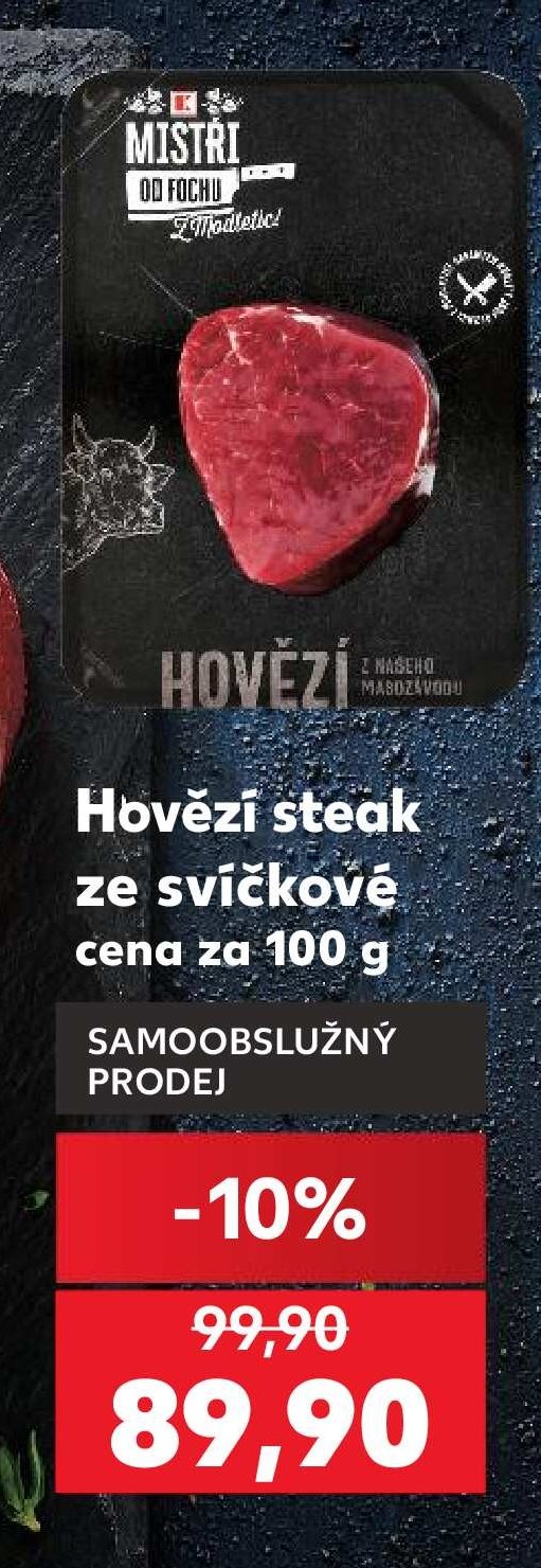 Hovězí steak ze svíčkové