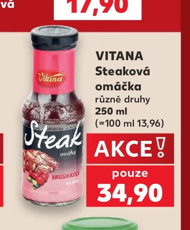 VITANA Steaková omáčka různé druhy