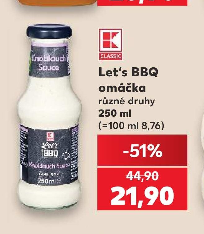 Let's BBQ omáčka různé druhy