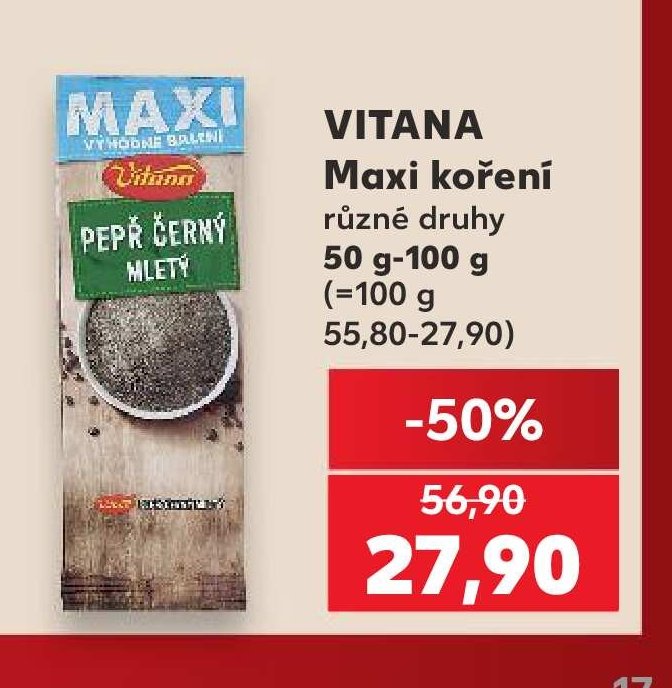 VITANA Maxi koření různé druhy
