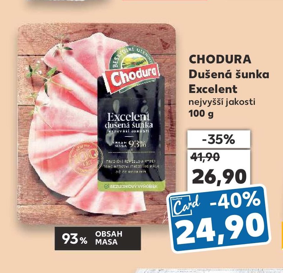 CHODURA Dušená šunka Excelent 100 g