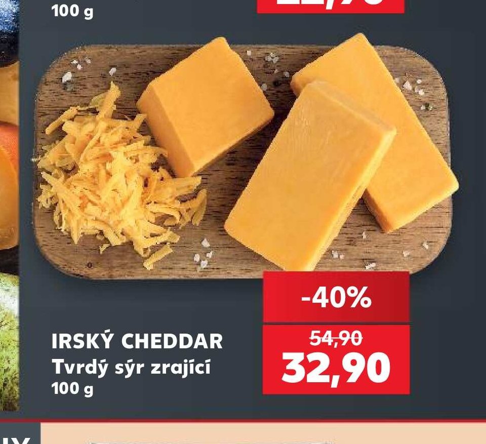 IRSKÝ CHEDDAR Tvrdý sýr zrající