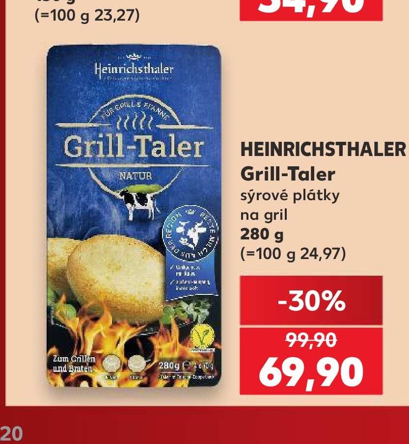 HEINRICHSTHALER Grill-Taler sýrové plátky na gril