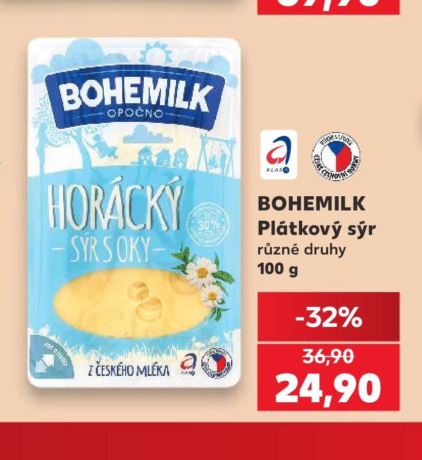 BOHEMILK Plátkový sýr