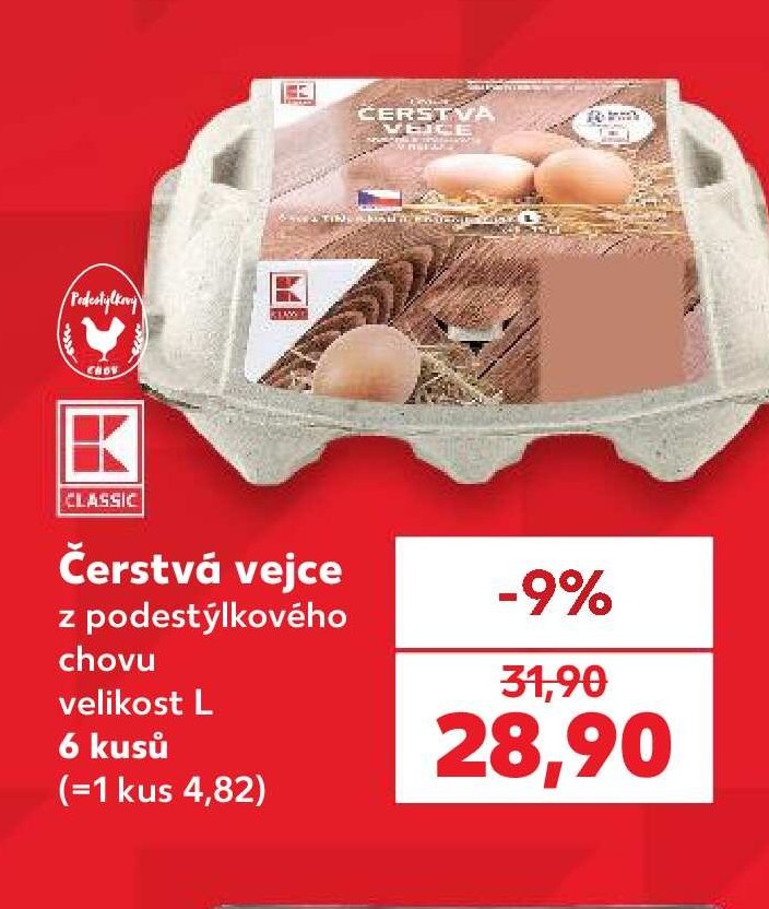 Čerstvá vejce z podestýlkového chovu