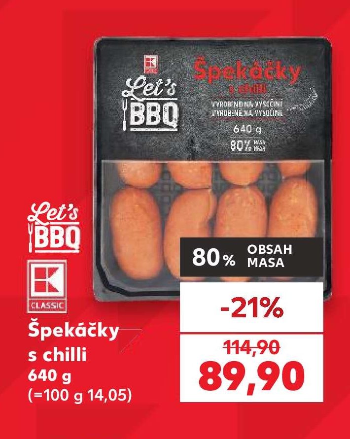 Špekáčky s chilli