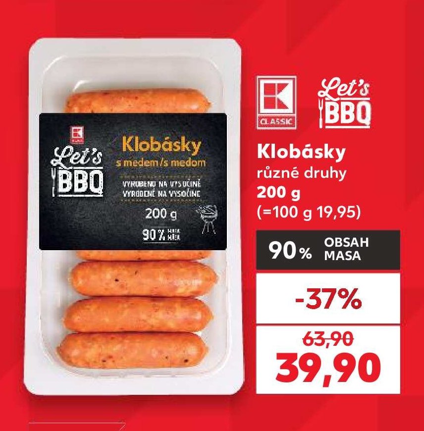 Klobásky různé druhy