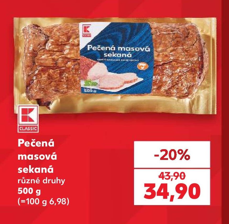 Pečená masová sekaná různé druhy