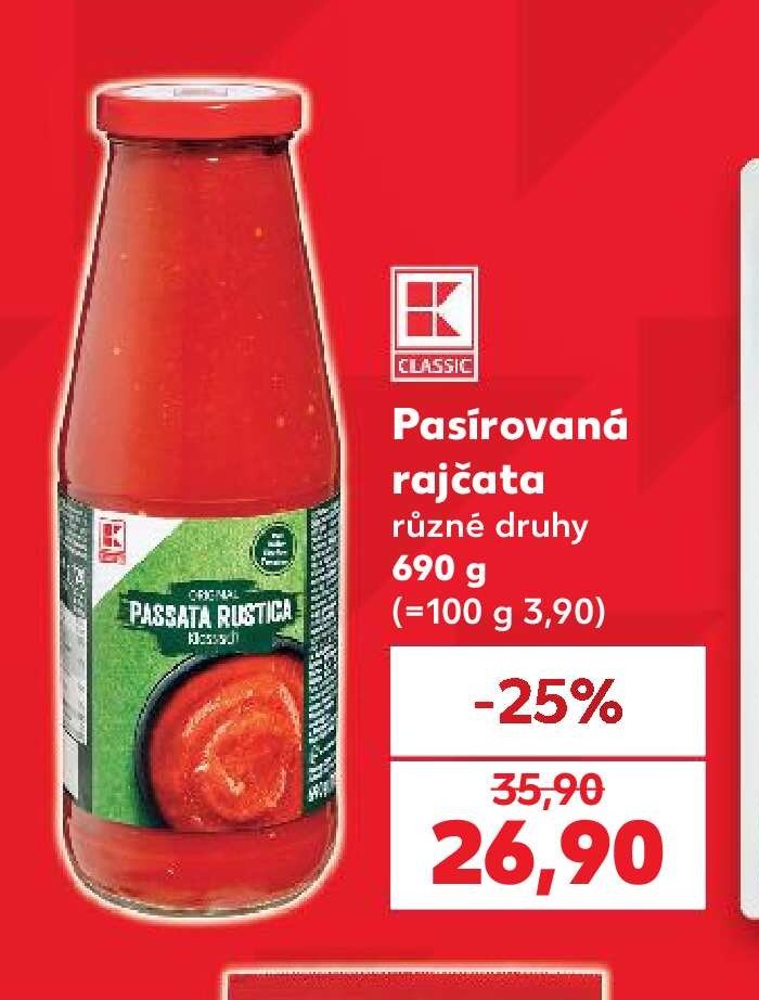 Pasírovaná rajčata různé druhy