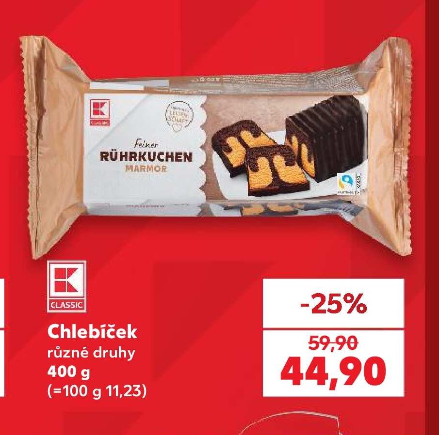 Chlebíček různé druhy