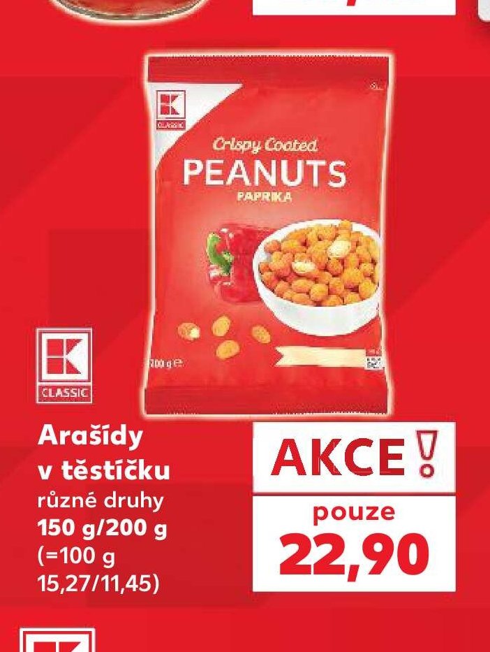 Arašídy v těstíčku různé druhy