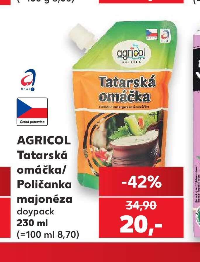 AGRICOL Tatarská omáčka/Polička majonéza