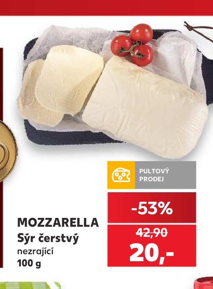 MOZZARELLA Sýr čerstvý nezrající 100 g