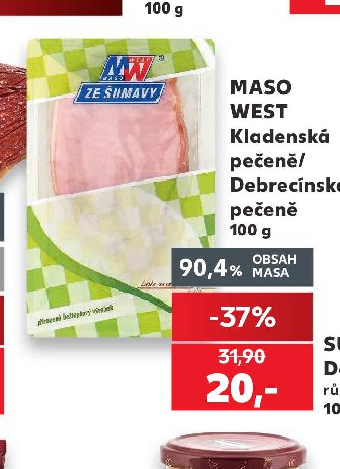 MASO WEST Kladenská pečeně/Debrecínská pečeně 100 g