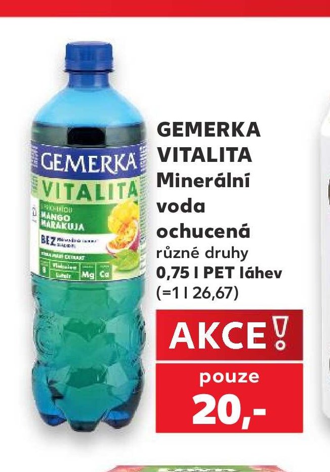 GEMERKA VITALITA Minerální voda ochucená