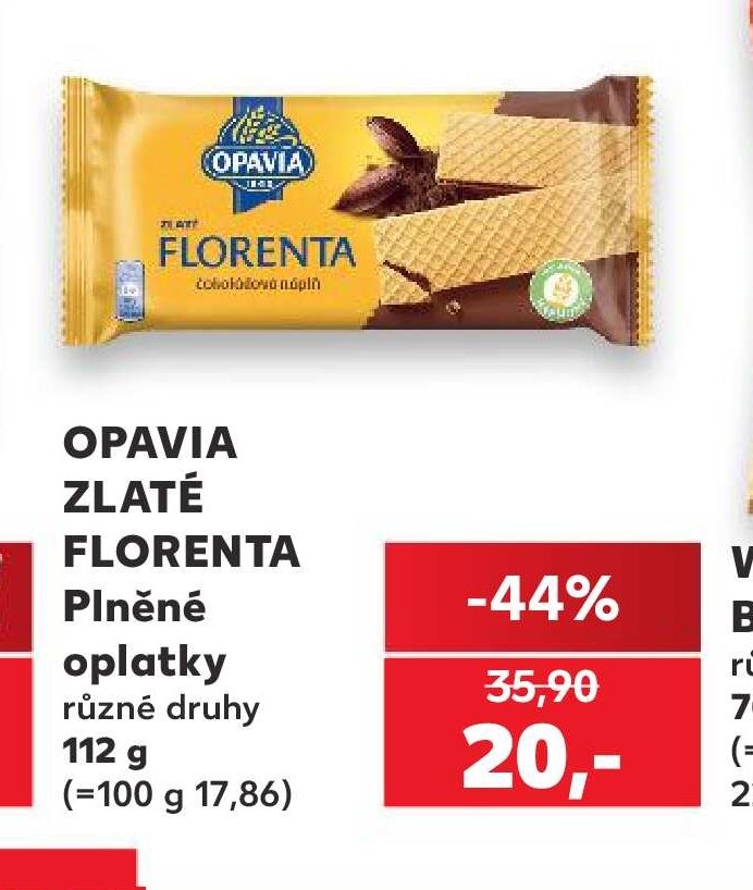 OPAVIA ZLATÉ FLORENTA Plněné oplatky