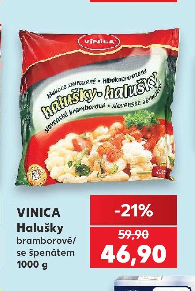 VINICA Halušky bramborové se špenátem