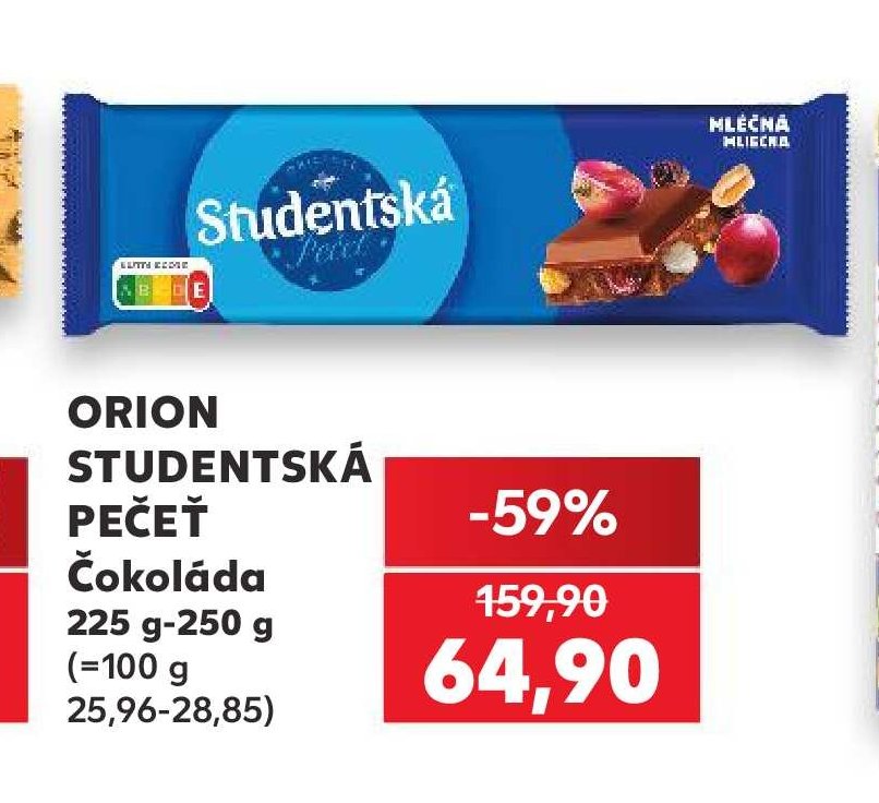 ORION STUDENTSKÁ PEČEŤ Čokoláda
