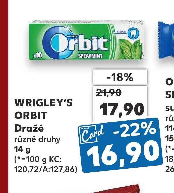 WRIGLEY'S ORBIT Dražé
