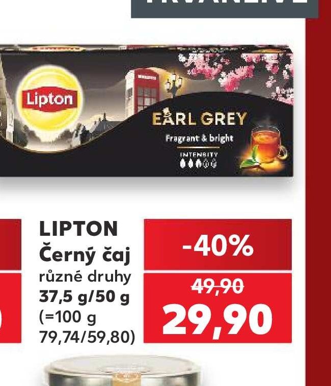 LIPTON Černý čaj různé druhy 37,5 g/50 g
