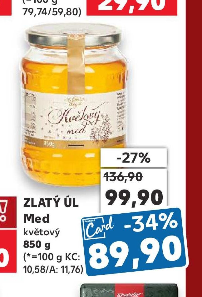 ZLATÝ ÚL Med květový 850 g