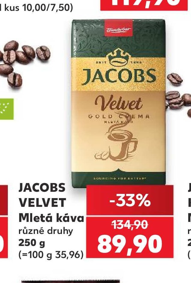 JACOBS VELVET Mletá káva různé druhy 250 g