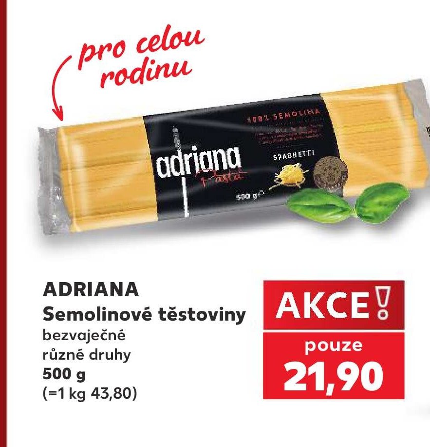 ADRIANA Semolinové těstoviny
