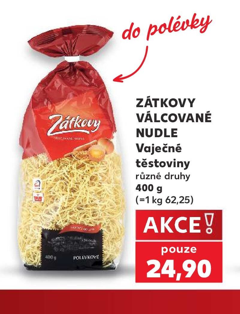 ZÁTKOVY VÁLCOVANÉ NUDLE Vaječné těstoviny