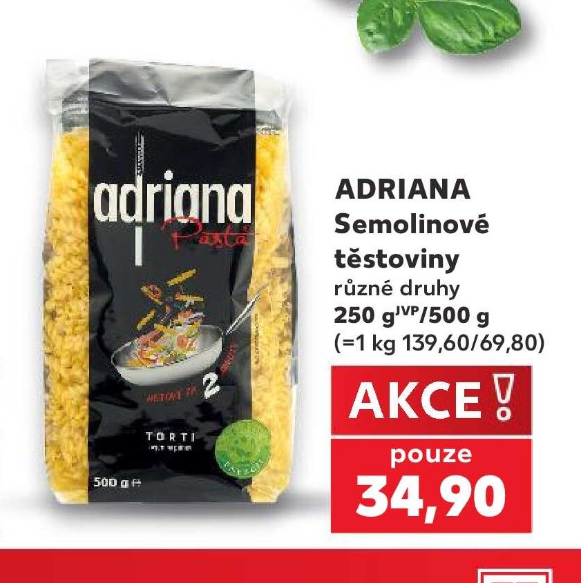ADRIANA Semolinové těstoviny