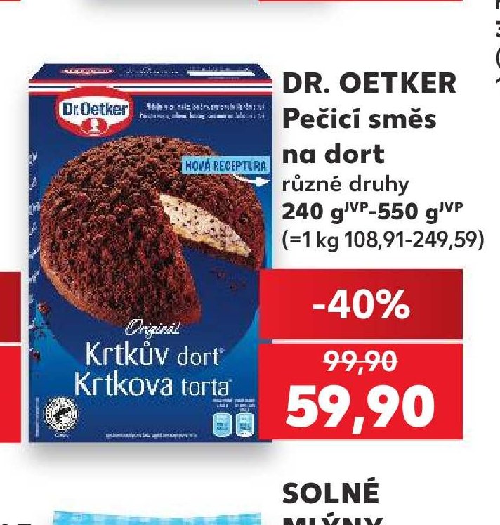 Dr. Oetker Pečicí směs na dort různé druhy 240 g