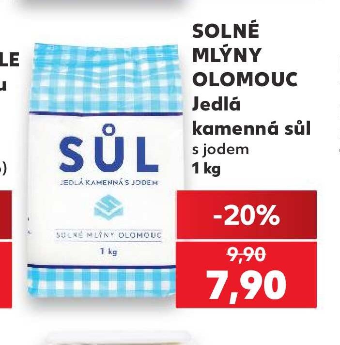 Solné mlýny Olomouc Jedlá kamenná sůl s jodem 1 kg