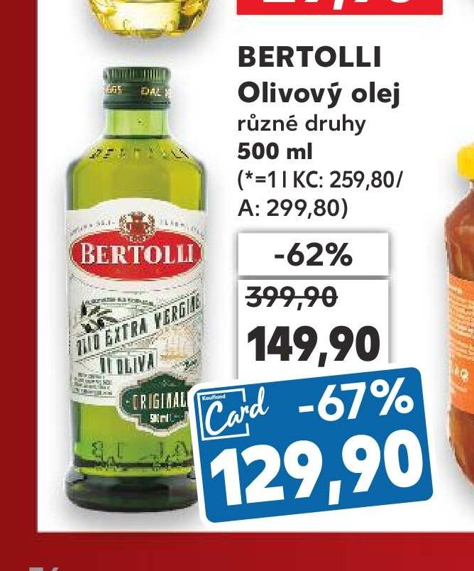 Bertolli olivový olej 500 ml