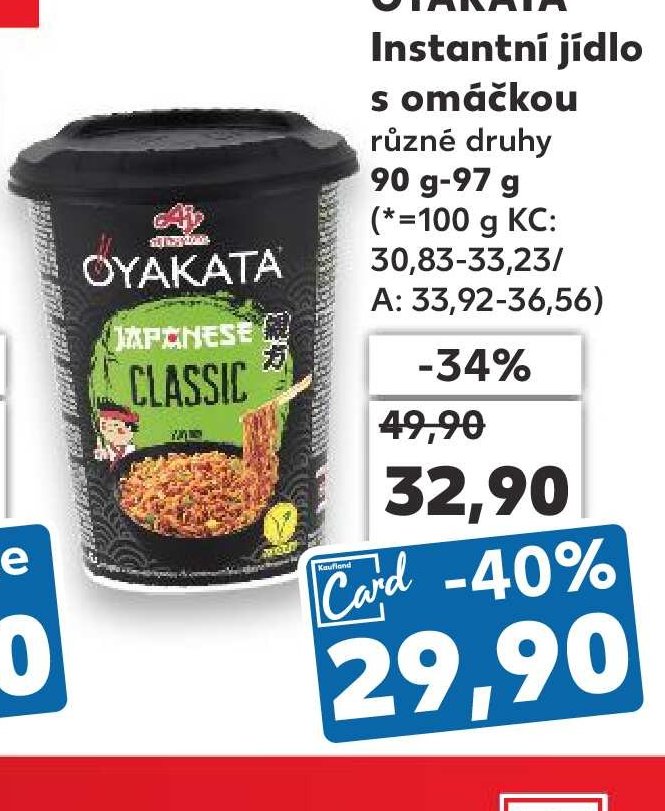 Oyakata instantní jídlo s omáčkou různé druhy 90 g
