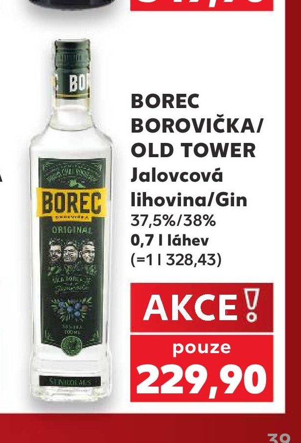 BOREC BOROVIČKA/OLD TOWER Jalovcová lihovina/Gin