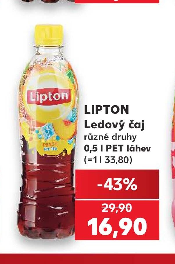 LIPTON Ledový čaj různé druhy 0,5 l PET láhev
