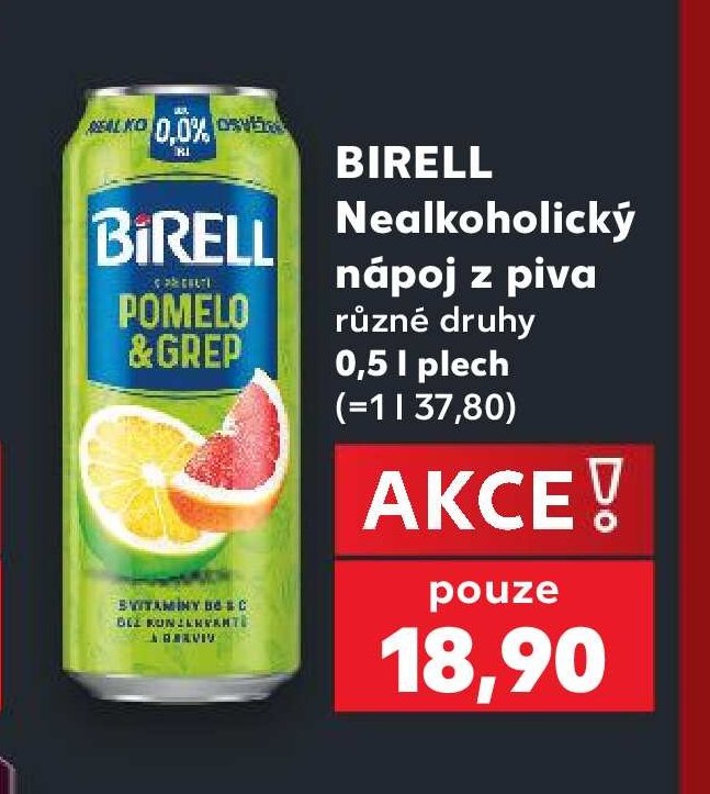 BIRELL Nealkoholický nápoj z piva