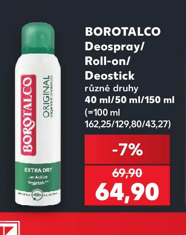 BOROTALCO Deospray/Roll-on/Deostick