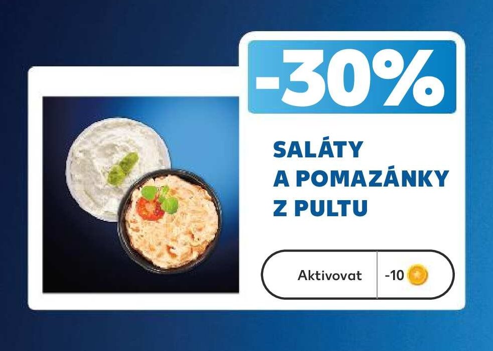 Saláty a pomazánky z pultu