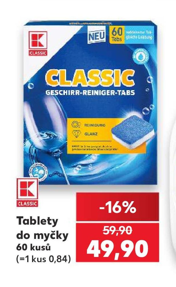 Classic tablety do myčky 60 kusů