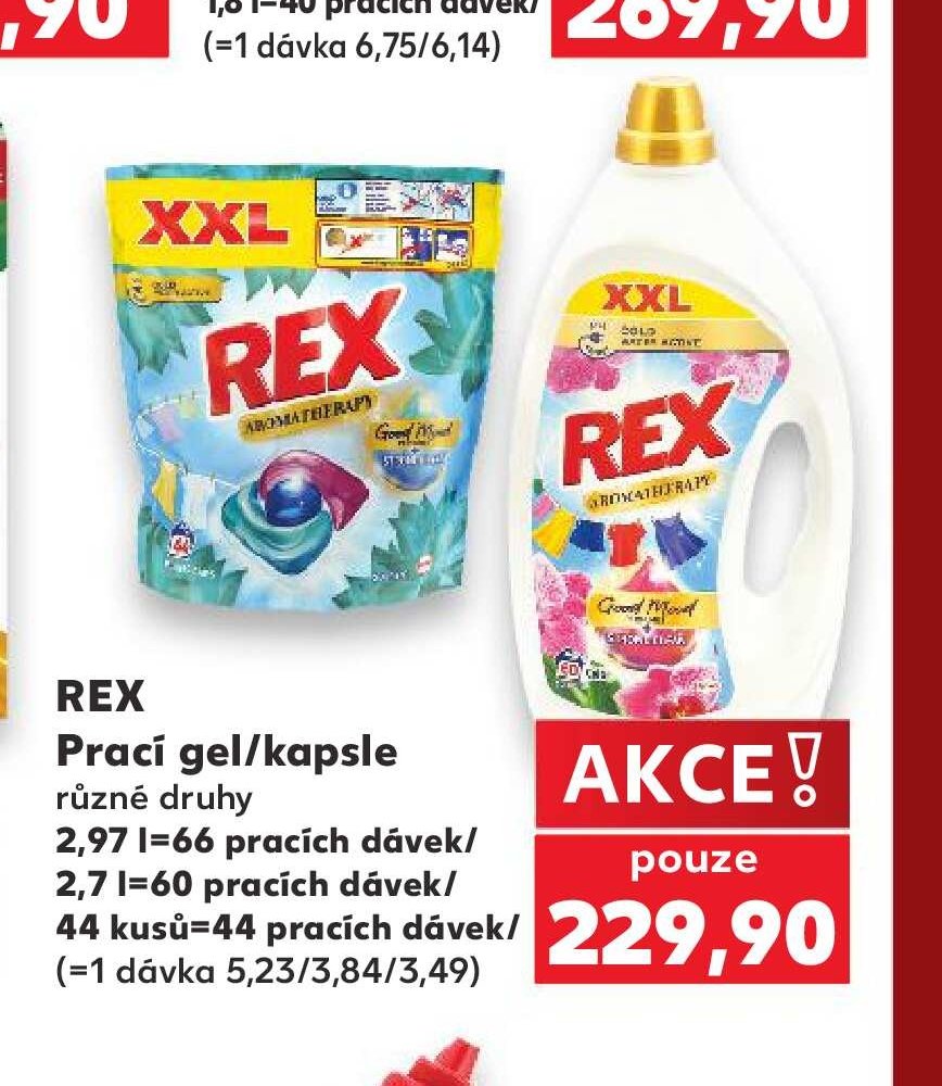 Rex prací gel/kapsle 2,7 l/44-66 kusů