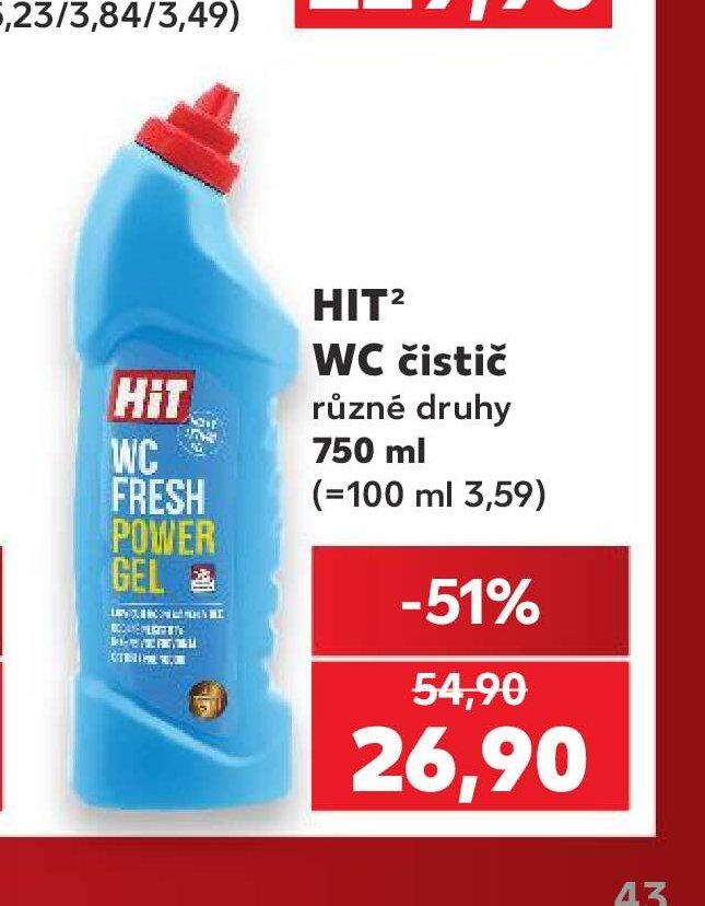 Hit WC čistič 750 ml